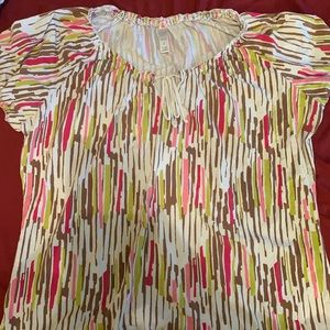 Short sleeve multi colored shirt